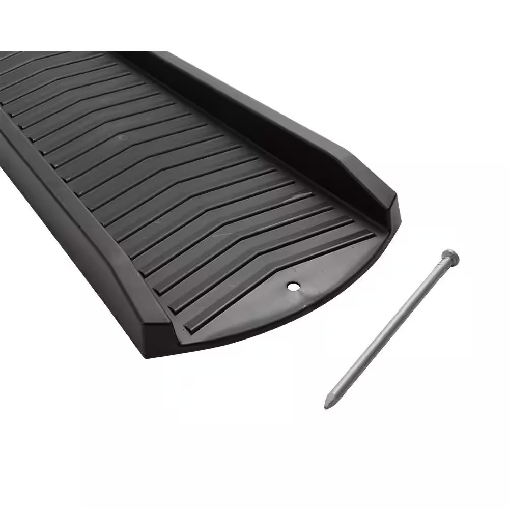 24 in. Black Vinyl Splash Block