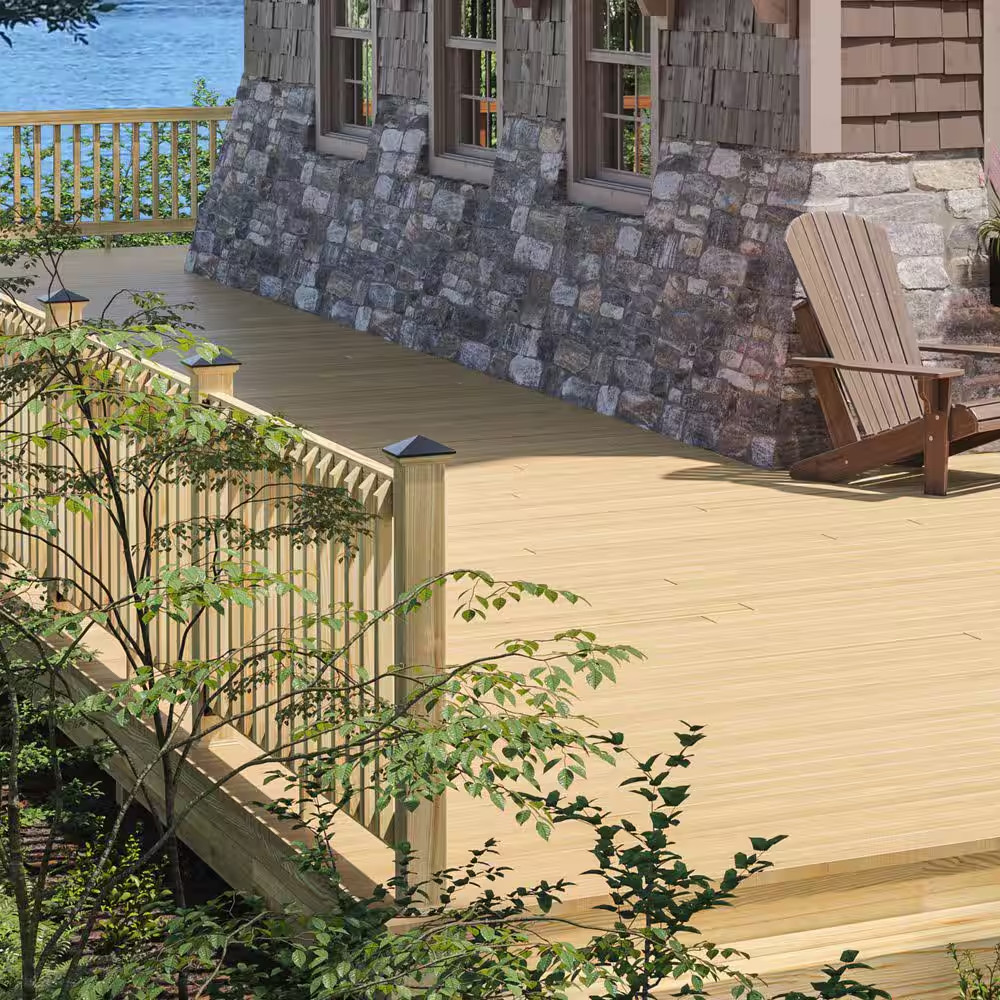 36 In. H X 72 In. W Pressure-Treated Southern Yellow Pine Wood Deck Horizontal R