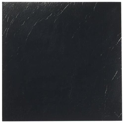 Nexus Self Adhesive 12-Inch Vinyl Floor Tiles, 20 Tiles – 12″ x 12″, Black