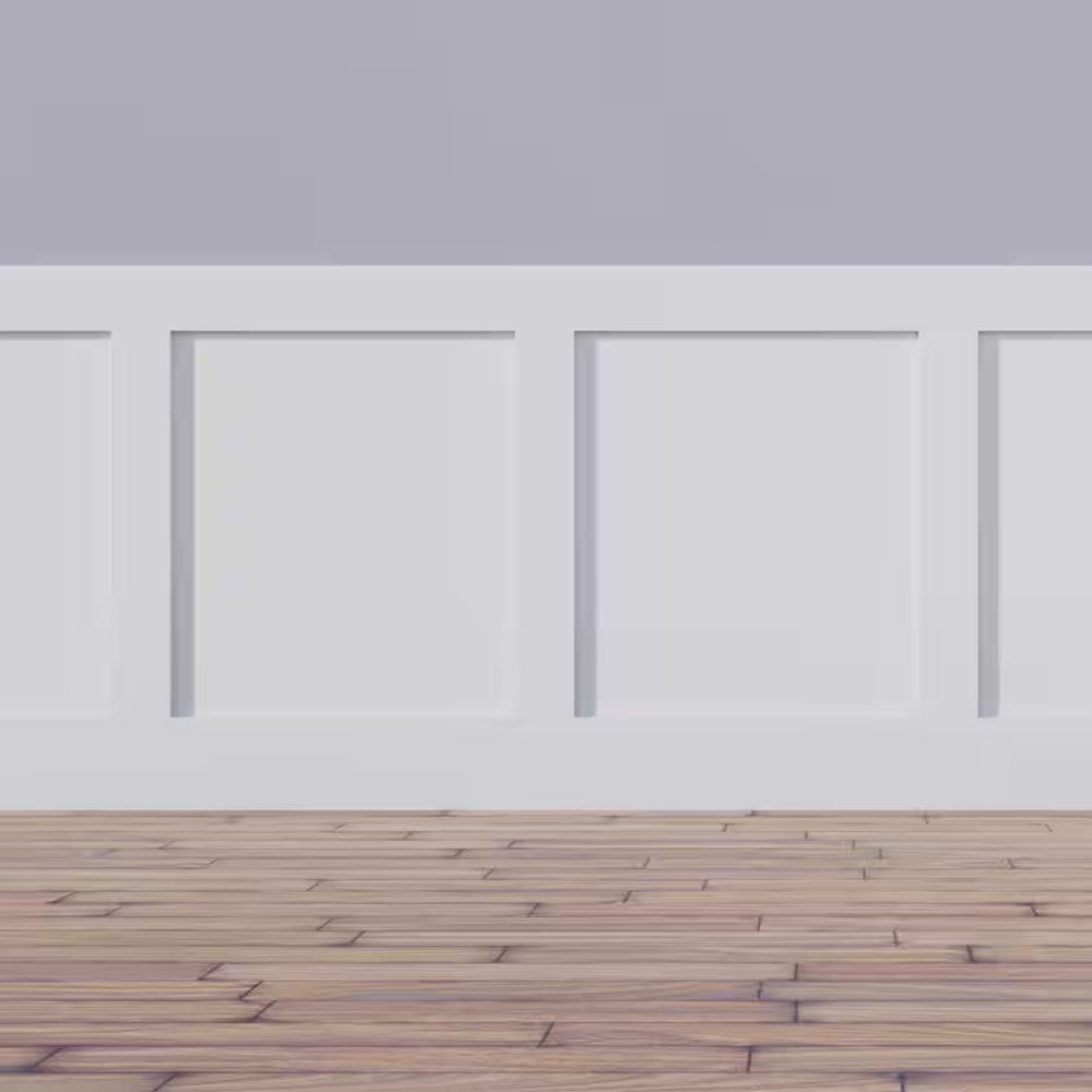 5/8 In. X 96 In. X 32 In. Expanded Cellular PVC Classic Shaker Moulding Kit (For