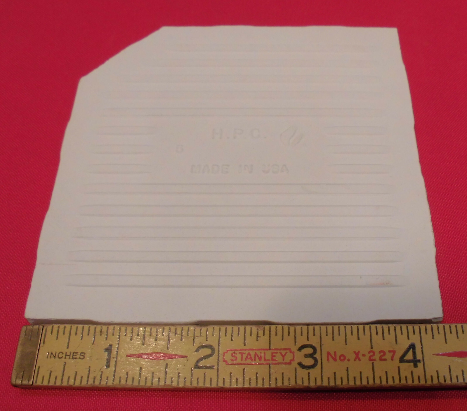 1 pc. *Pearl-Off White* Clipped Corner* Ceramic Tile 4-1/4″ Crystal Glazed NEW