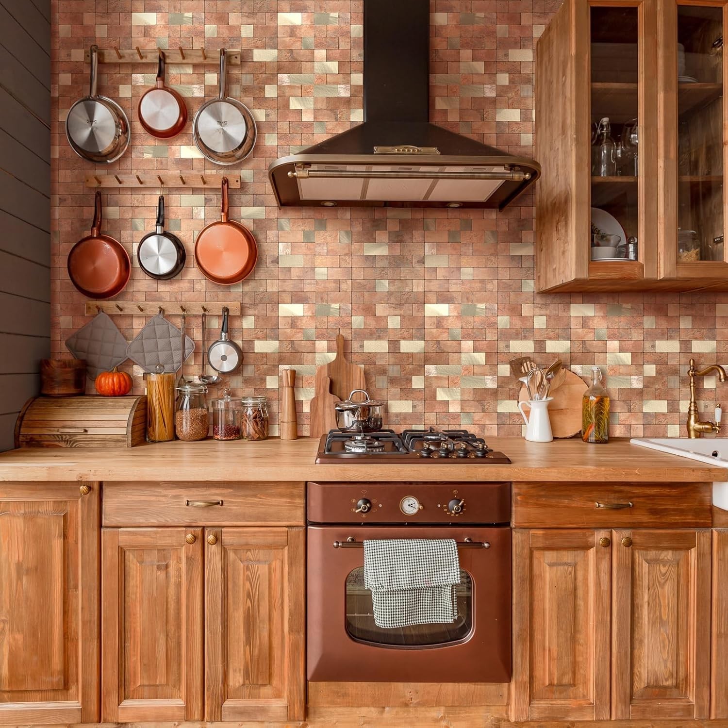 Peel and Stick Backsplash Tile, Stick on Stainless Steel Backsplash Metal Til…