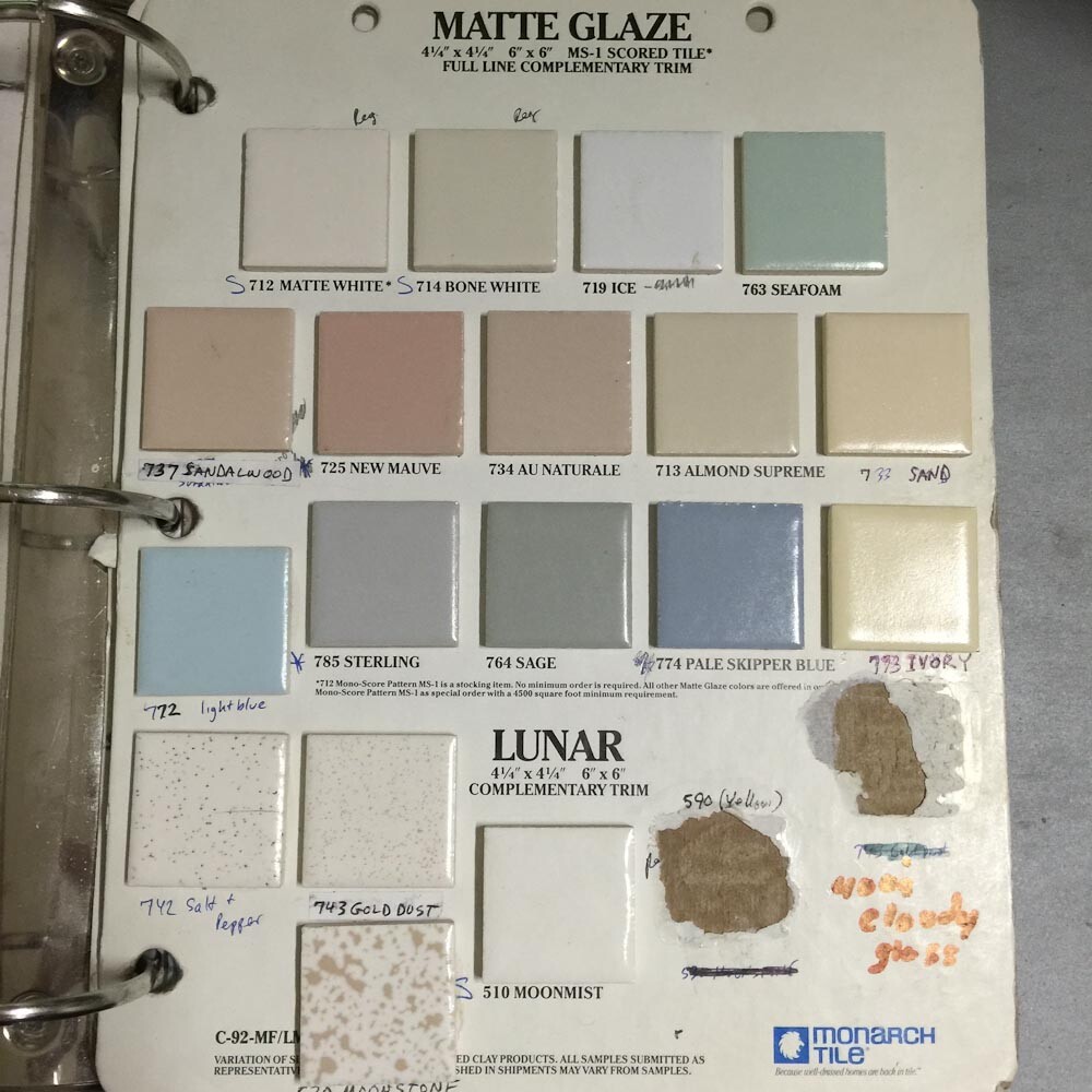 1 pc. Matte Ceramic Tile *Light Brown* 4-1/4″ by Monarch Tile Co. U.S.A. NEW
