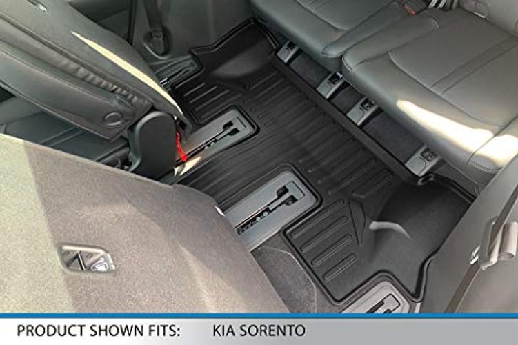 Custom Fit 3rd Row Black Floor Mat Liner Set Compatible with 2021-2023 Kia