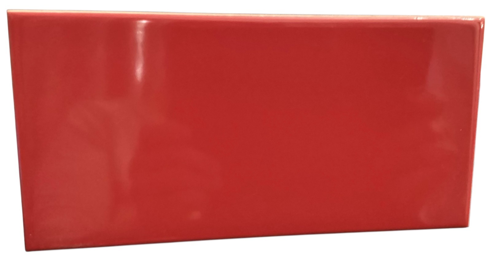Vtg Bold Red Gloss Ceramic Subway Tile – 4 x 8″ For Restoration and/or Projects!