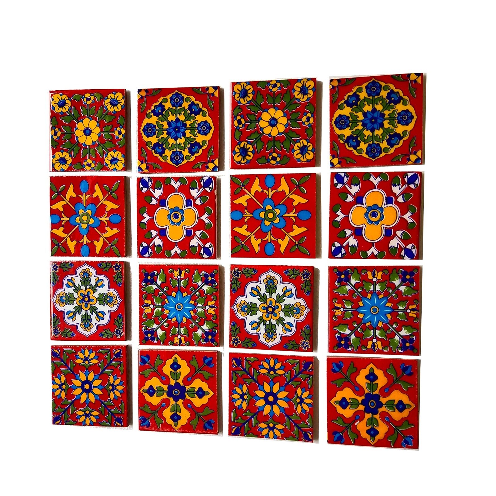 Decorative Interior Exterior Flooring Wall Ceramic 3 x 3 in Tiles Set of 20 Pcs.