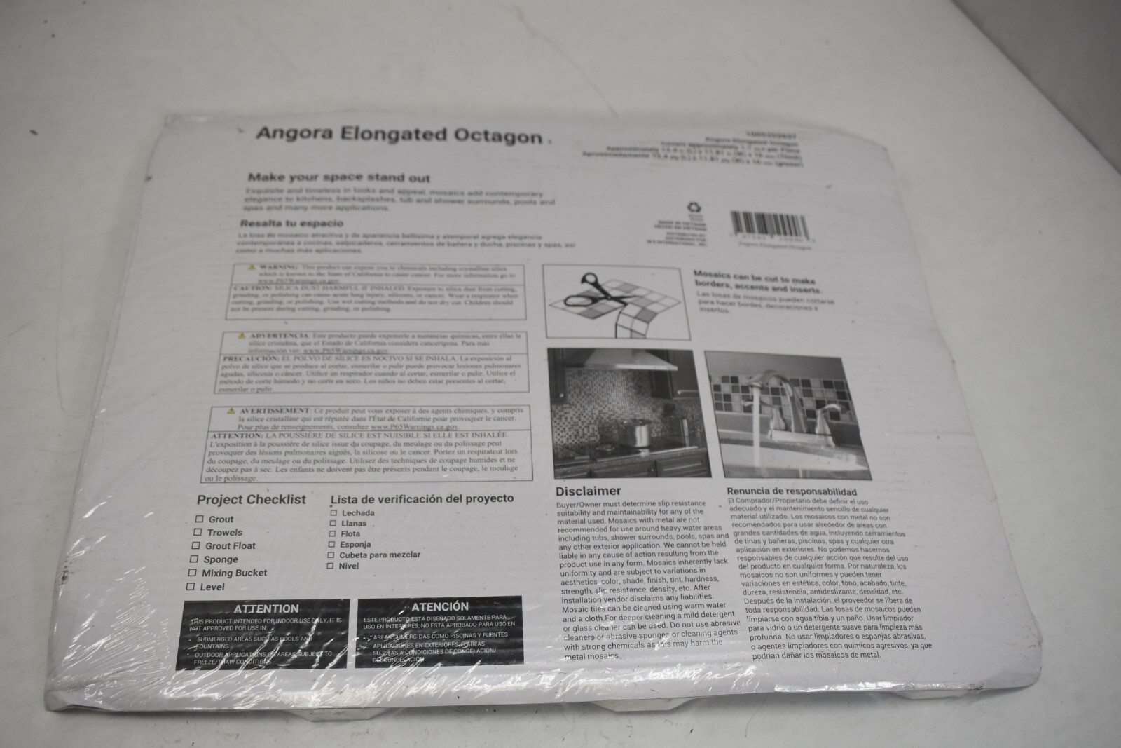 Angora Elongated Octagon 11.81″ x 13.4″ Polished Marble Floor Wall Tile