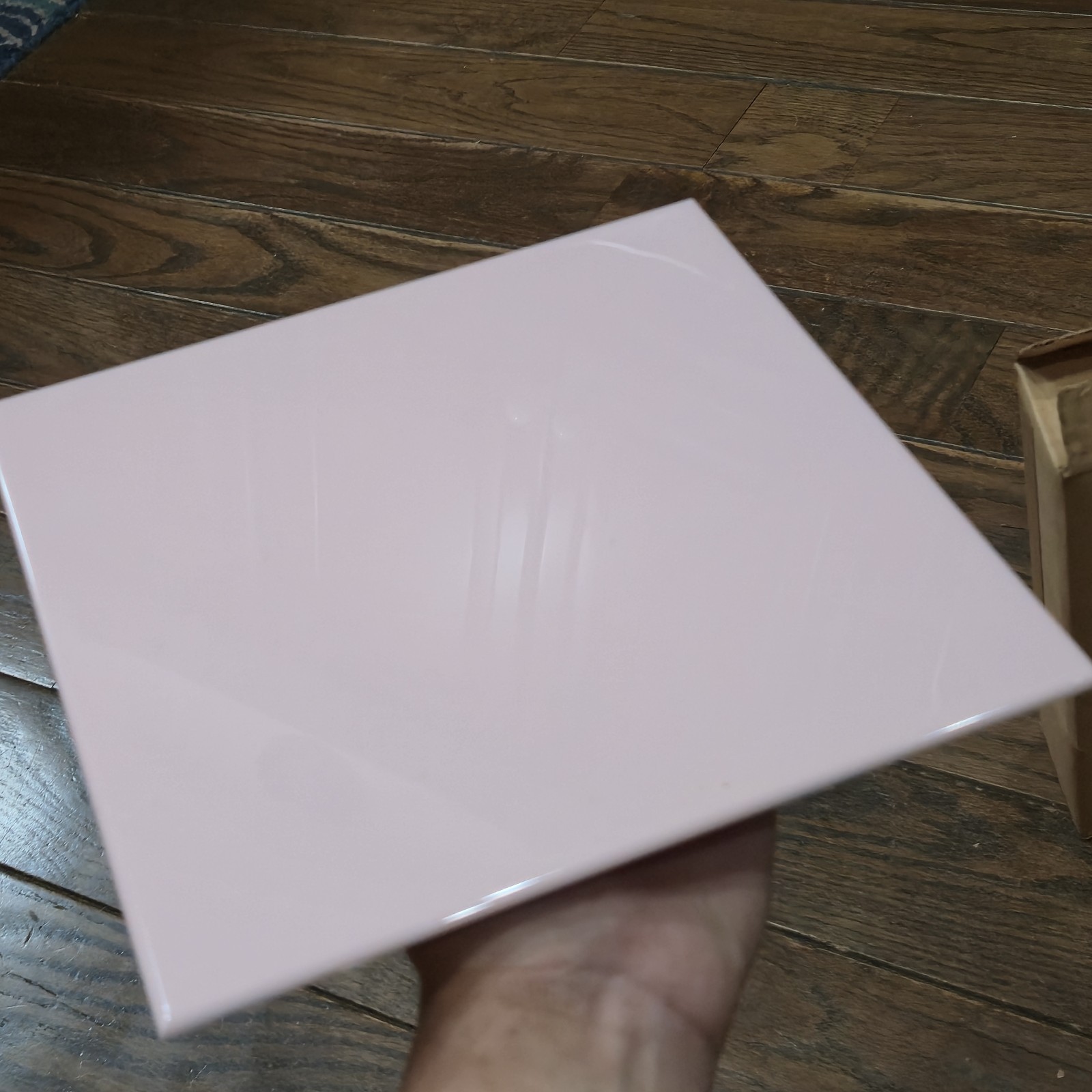MCM Plastic Wall Tiles Light Pink 50 Square Feet 100-8.5×8.5″ Lustro Vitro-Plas