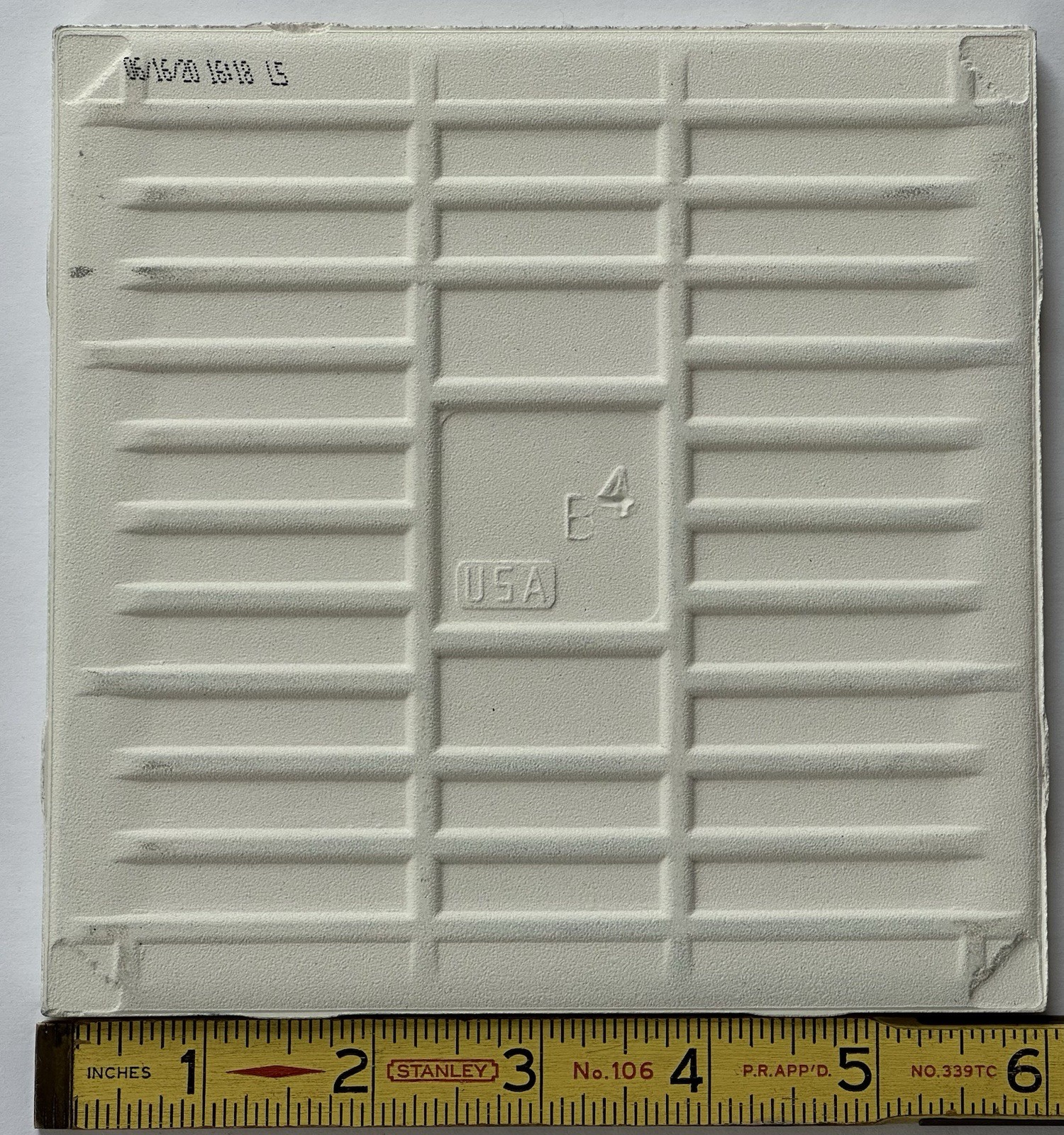 1 pc. Gloss Almond: Ceramic Tile 6″ X 6″ by American Olean #12, New Stock