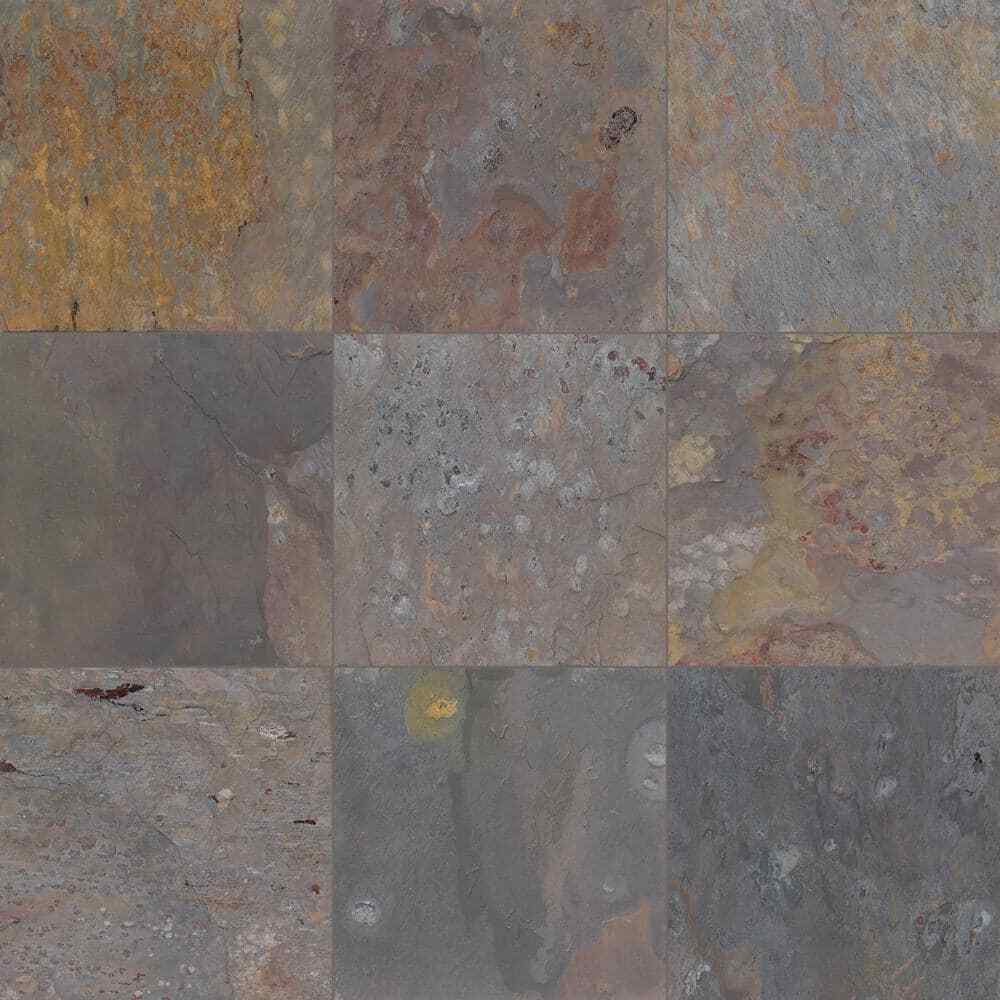 Peacock 12 In. X 12 In. Gauged Slate Floor and Wall Tile (10 Sq. Ft. / Case)