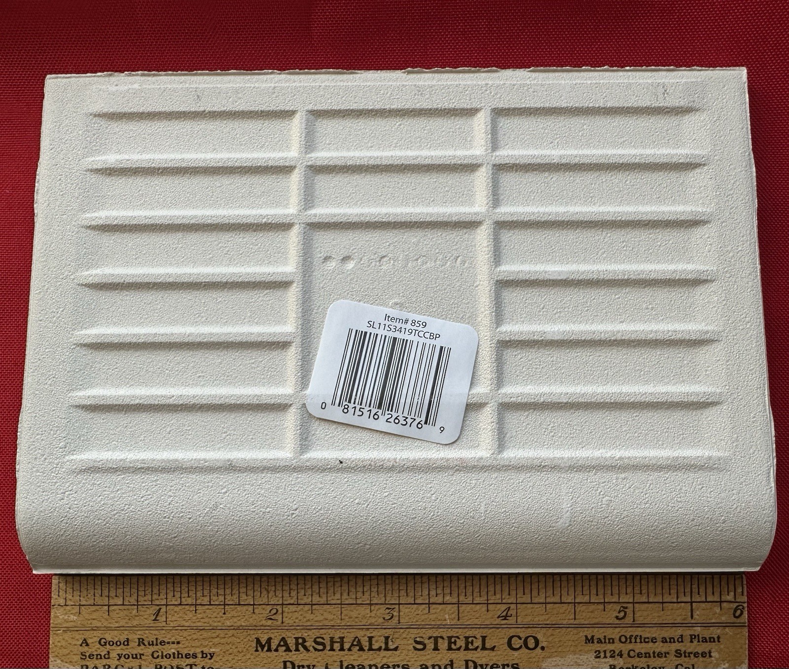 1 pc. #SL11 Biscuit: Glossy Bullnose Top cove/base Ceramic Tile: 4-1/4″ X 6″ NEW