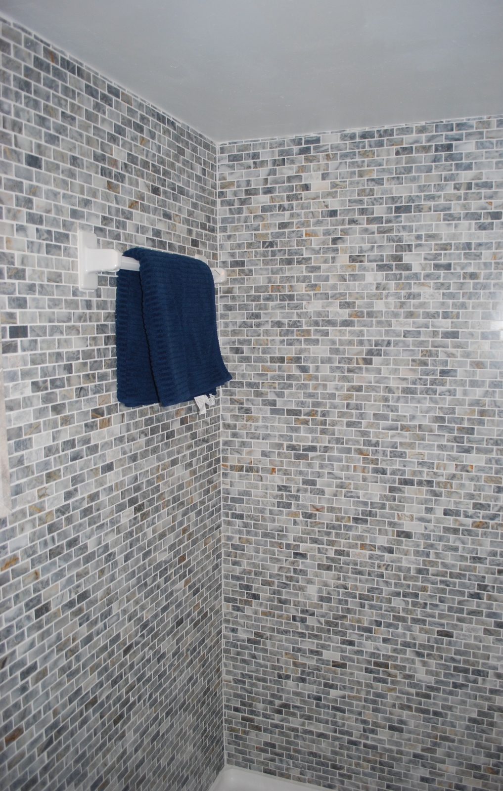 Gray Blue 1X2 Polished Marble Mosaic Tile Wall Backsplash Floor Kitchen Bath