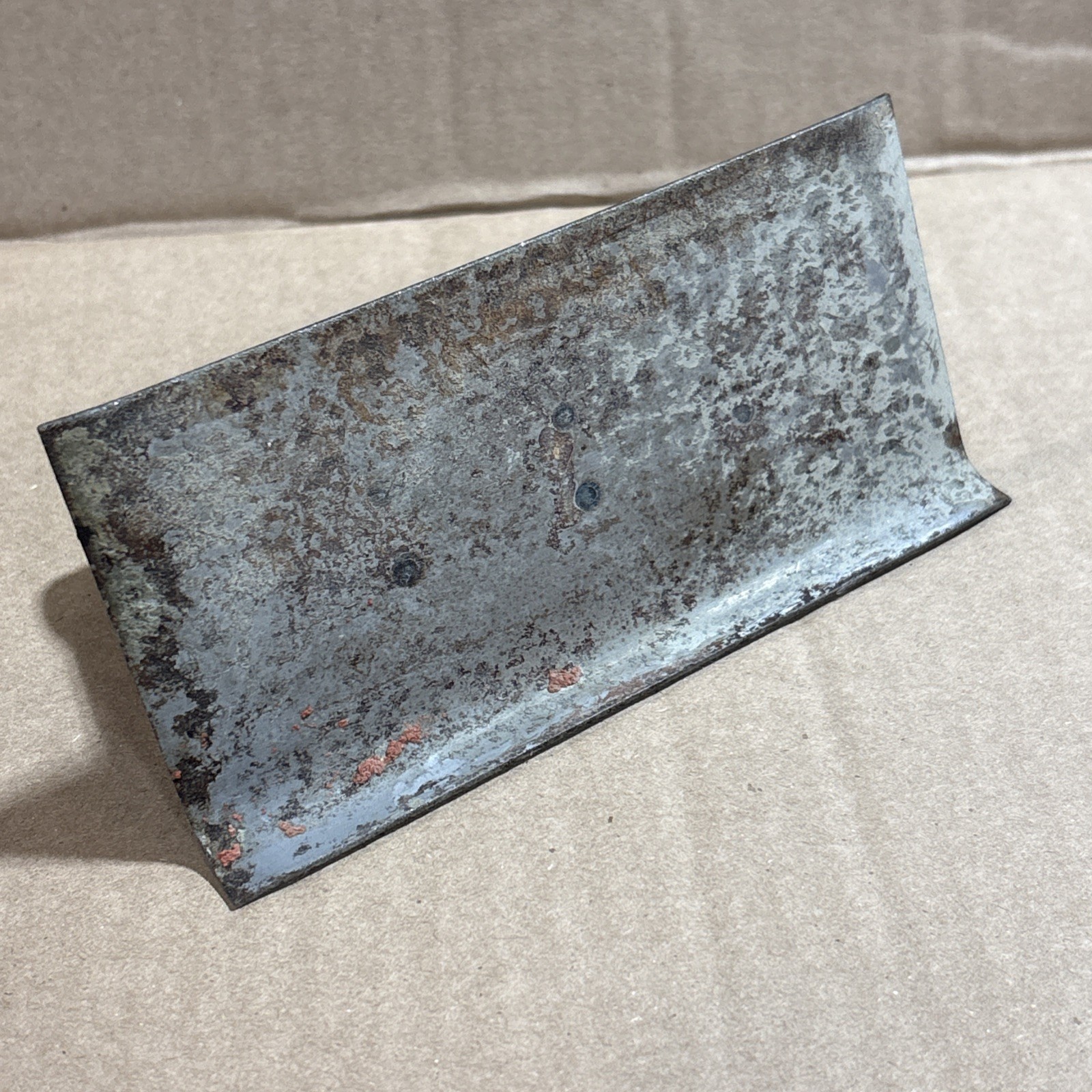Vintage Wood Handle Tile Mud Trowel with Curved Side For Edges 6″ x 2 7/8″