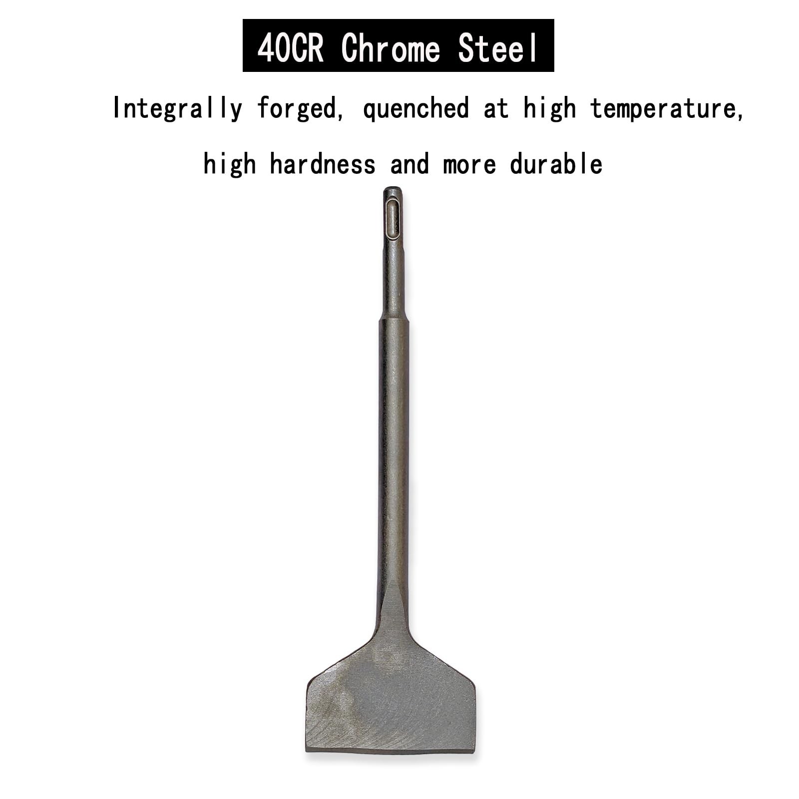 SDS Plus Chisel, Tile Removal Tool, 3”Wide,Thin Set Removal Tool, Suitable