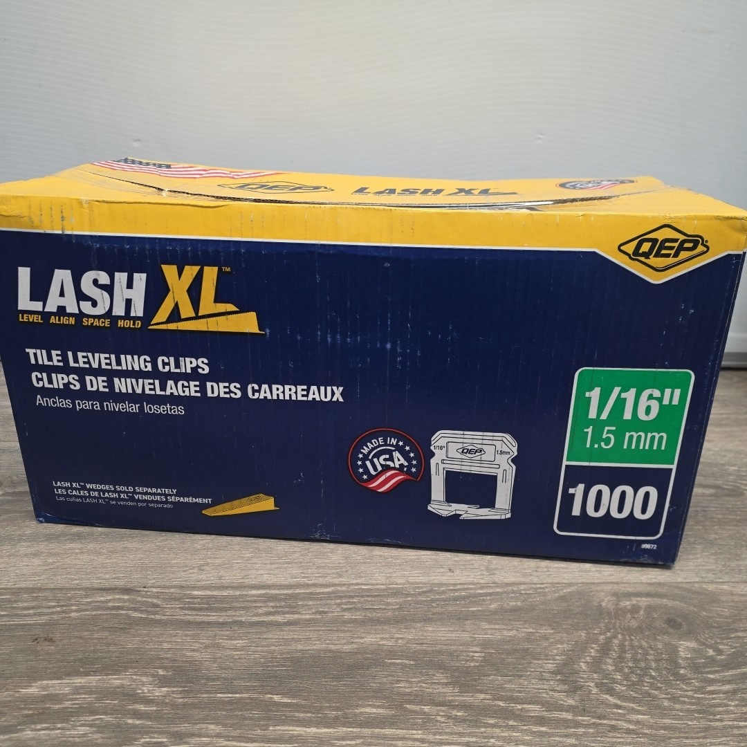 1000 Clips Lash XL Tile Leveling System for 1/16″ 1.5mm Grout Install Floor Wall