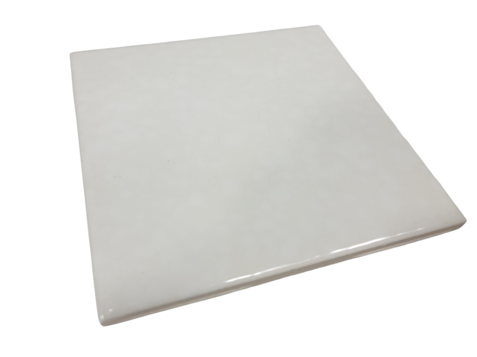 Snow White Ceramic Florida Tile 4 3/8 in FT Rippled Subway Square Potters Touch