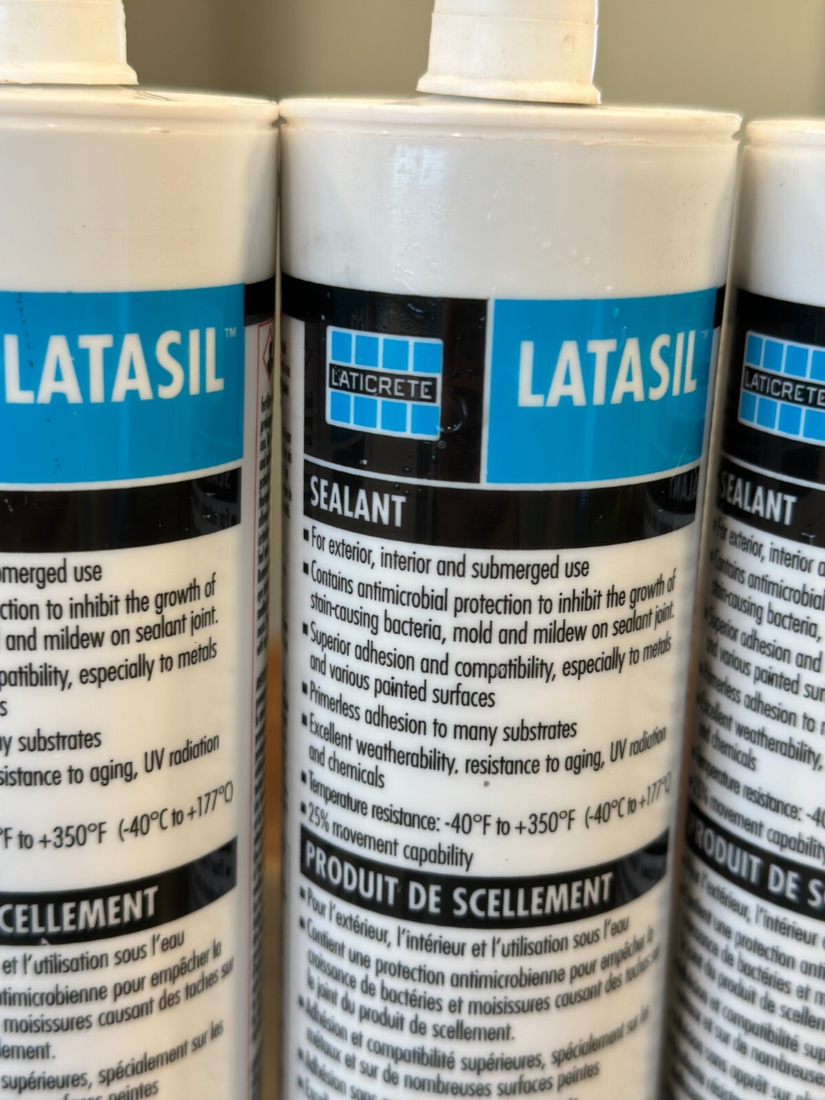 3 Tubes of Laticrete Latasil Silicone Caulk Sealant ESPRESSO #6259 – EXP 06/2022
