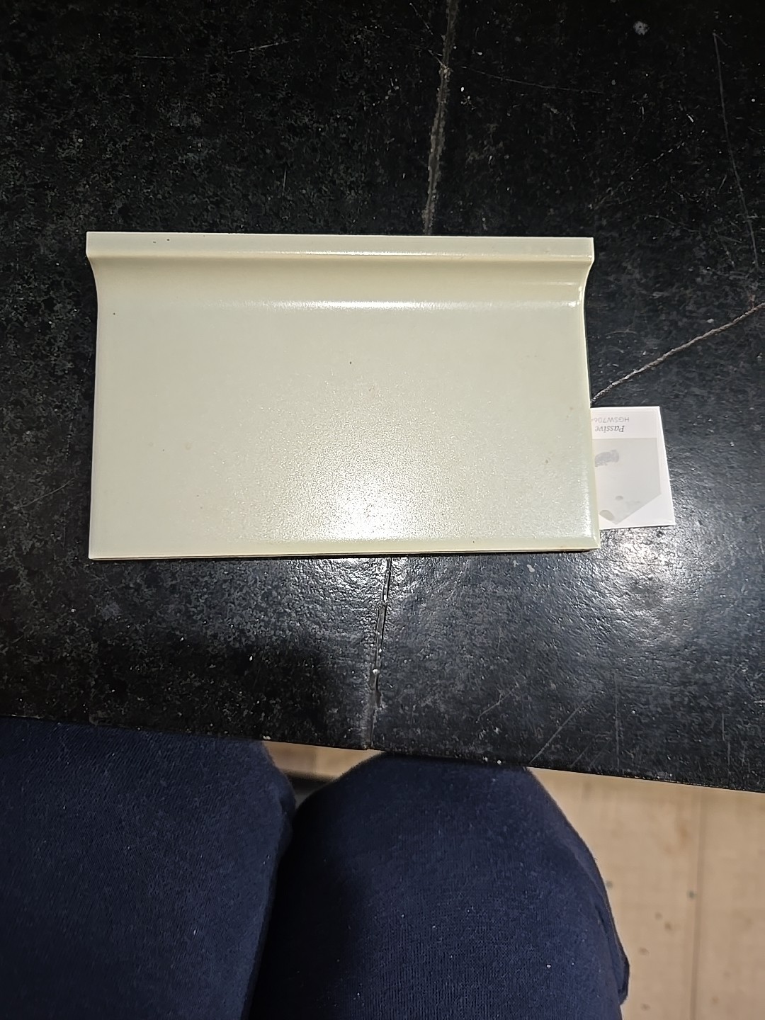 Vintage 6″ X 3 3/4″ Cove Base Matte Light Gray NOS Tile