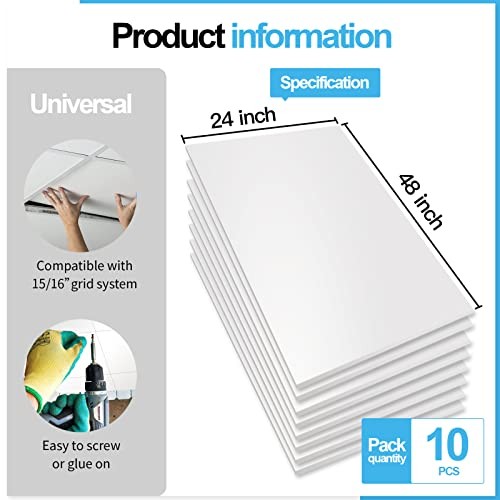 Smooth Drop Ceiling Tile 2x4ft Fire Rated Waterproof Reusable