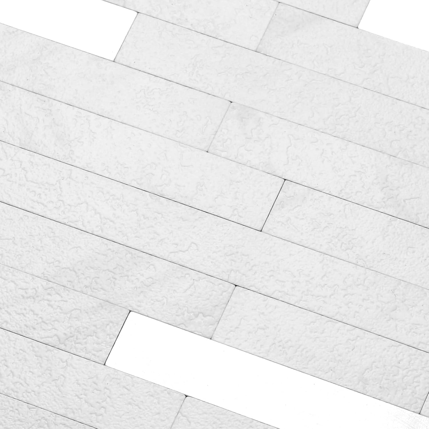 Peel and Stick Stone Metal Backsplash Tiles – 40 Sheets Jazz White 6″x12