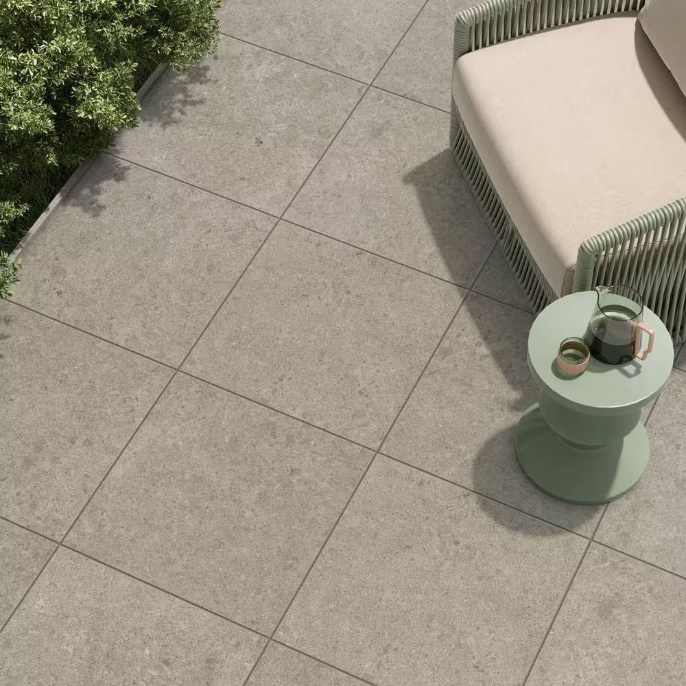 Pietra Limestone Gray 24 In. X 24 In. X 0.75 In. Stone Look Porcelain Paver (Cas