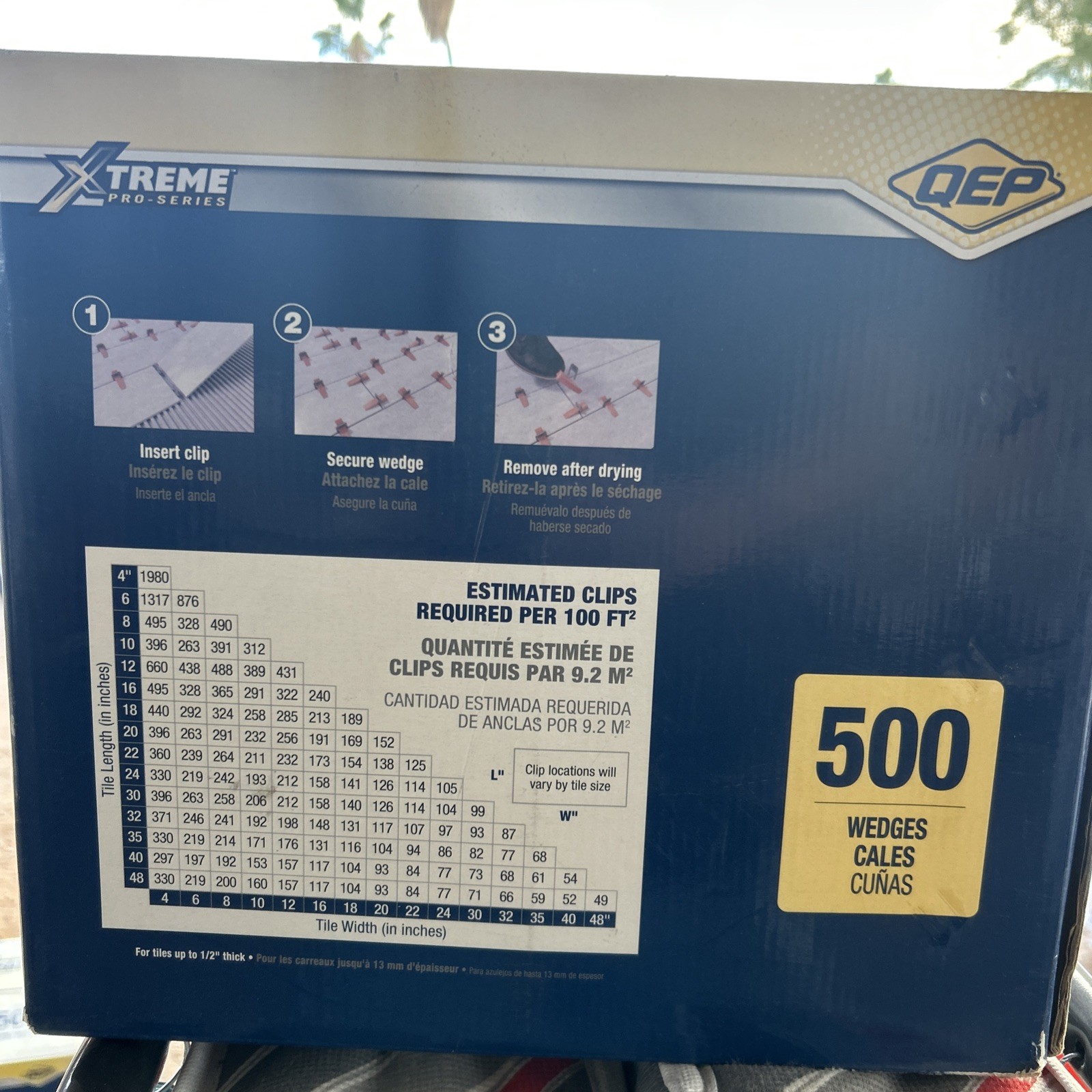 QEP Xtreme Tile Leveling System Part B Wedges 500 Pack