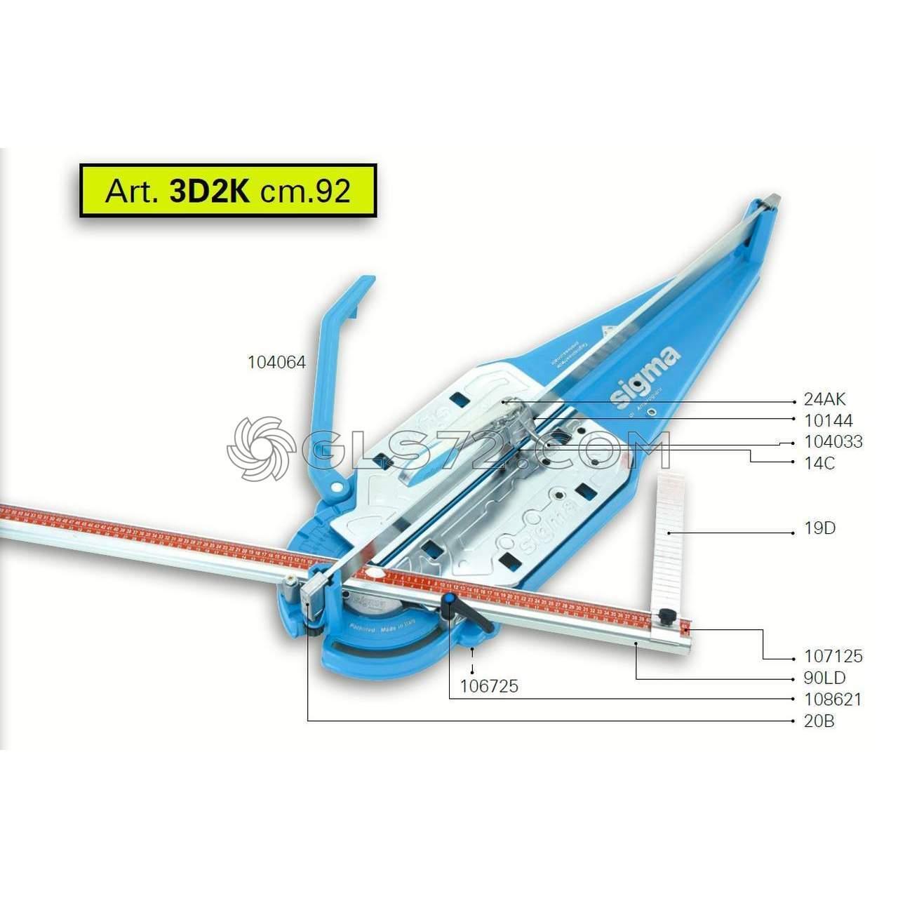 SPARE PARTS AND ACCESSOIRES FOR TILE CUTTER SIGMA 3D2K