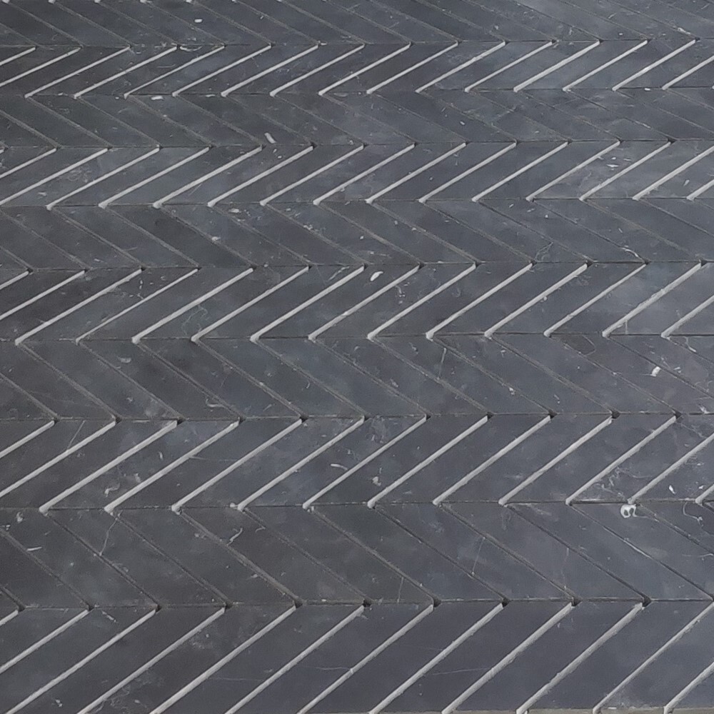 N7CXH Nero Marquina Black Marble 1×4 Chevron Mosaic Tile Honed Wall Flooring