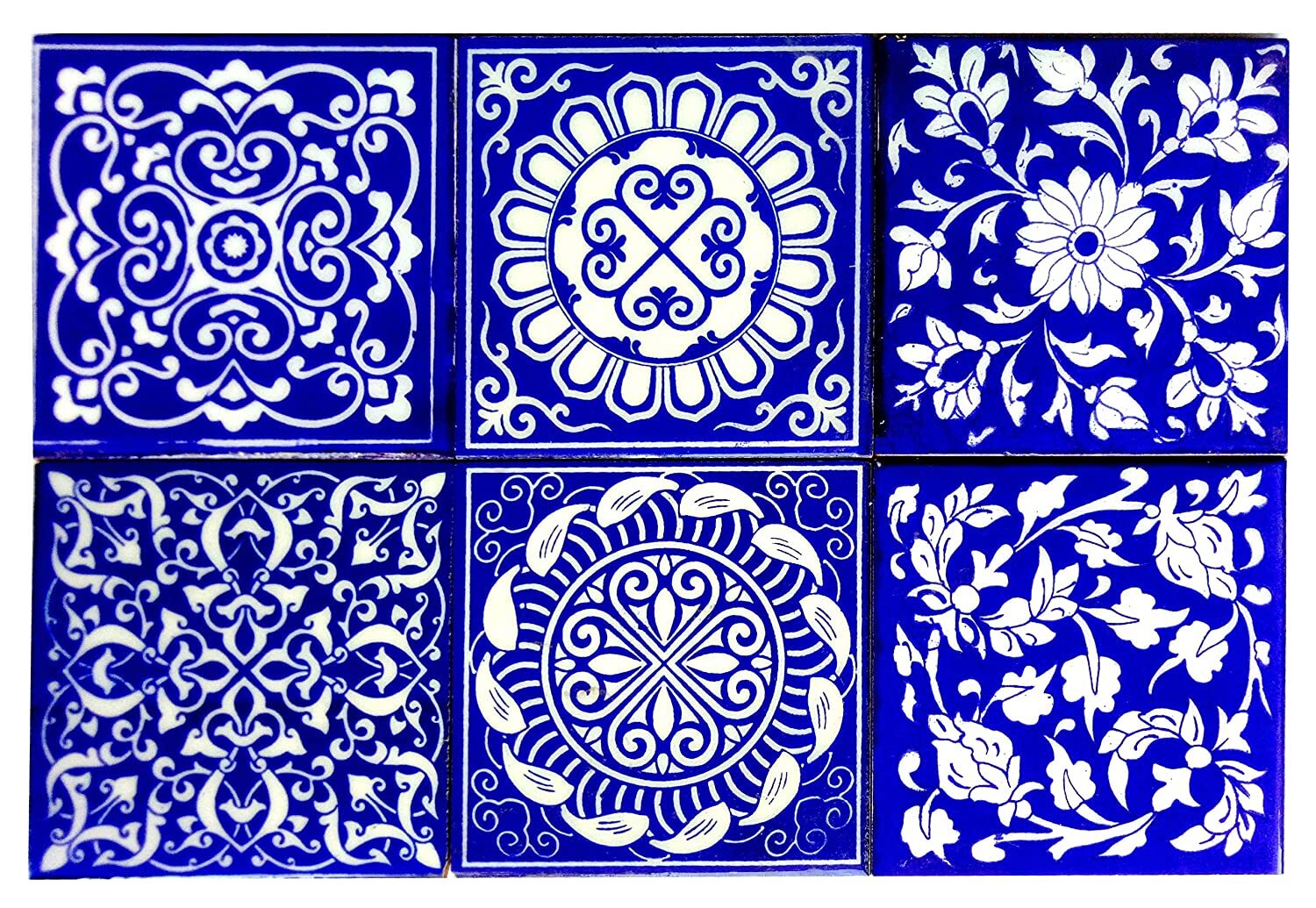 Home Decor Tile Ceramic High Lighter Wall Tiles 4 x 4 Inch Set of 6 Tiles