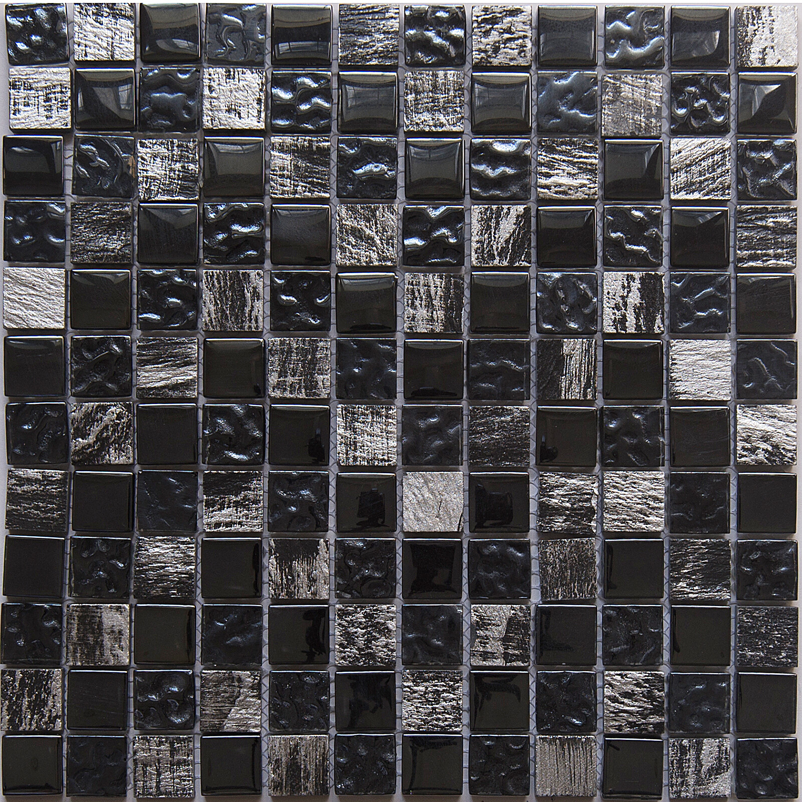 Simple Tile – Glass Stone Mosaic Tile For Kitchen Backsplash GM 4202-Dark Knight