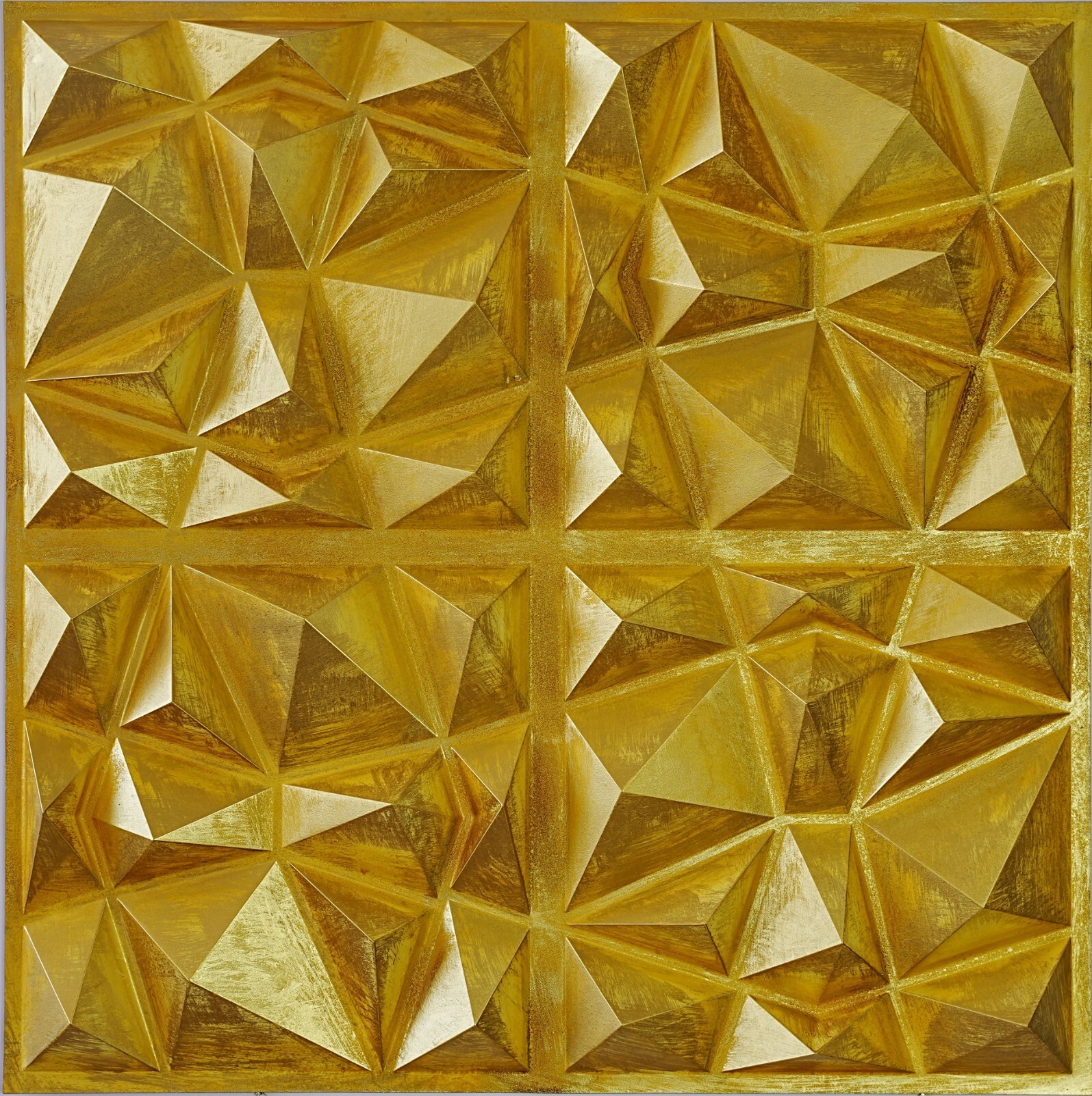 PVC Faux Tin Painting Tile Aged Artwork Panels PLM101 Golden 10pcs PAINTSDECOR