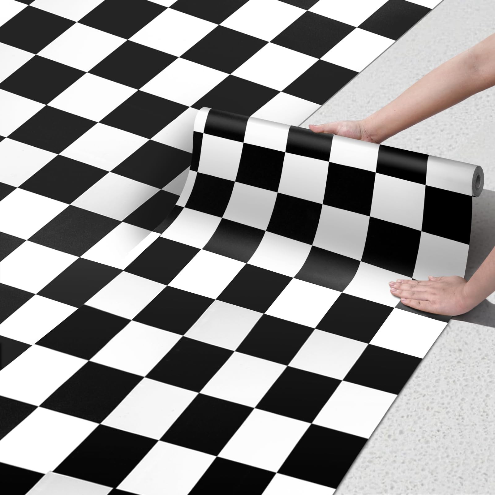 Durteljana Peel and Stick Floor Tiles Vinyl Flooring Roll 23″x 393″/64 Sq.Ft