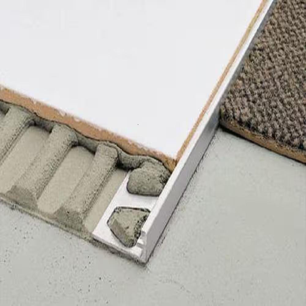 Schiene Aluminum 3/8 In. X 8 Ft. 2-1/2 In. Metal L-Angle Tile Edging Trim