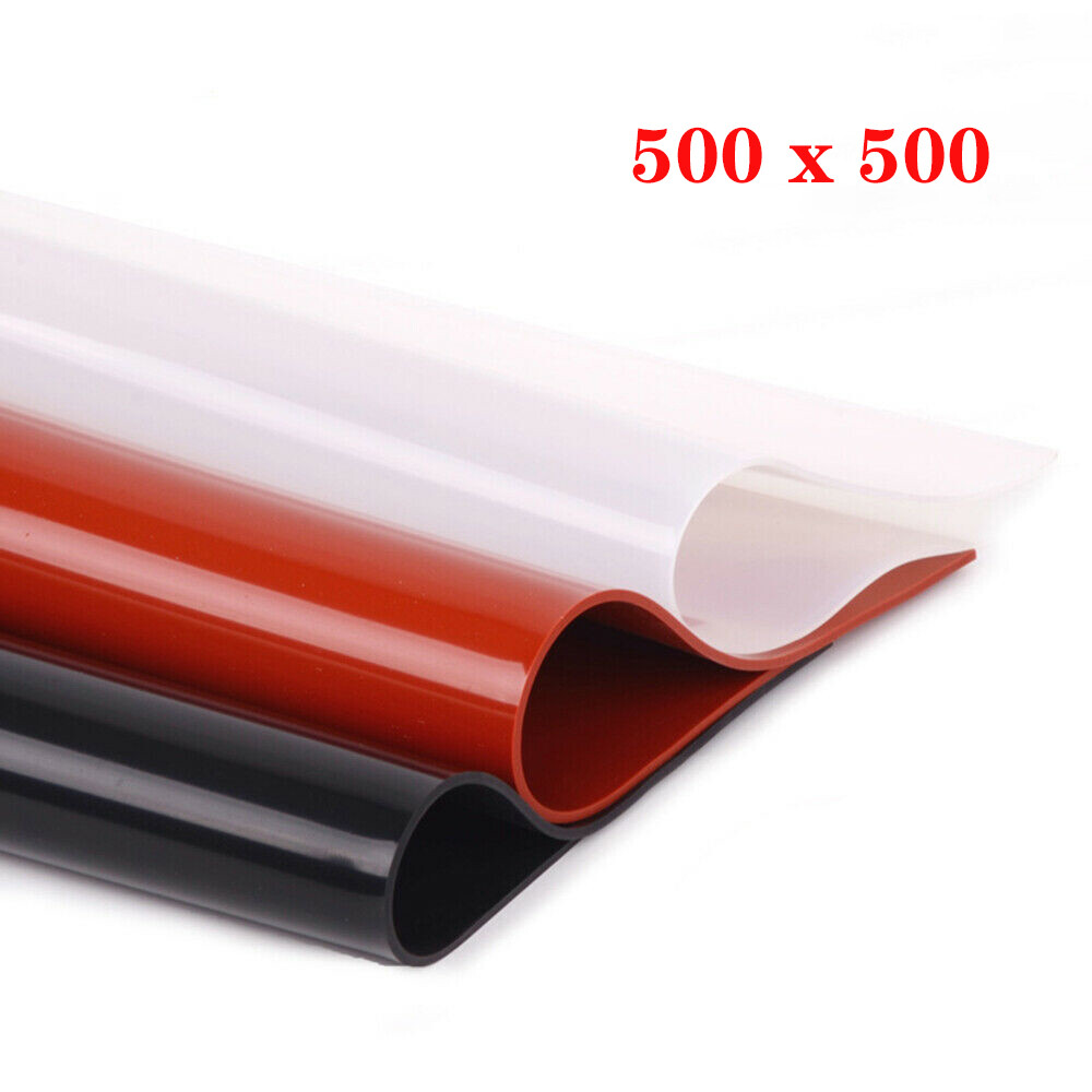 500mm x 500 mm Silicone Rubber Sheet Seal Pad 0.1mm-3mm High Temp Resistance