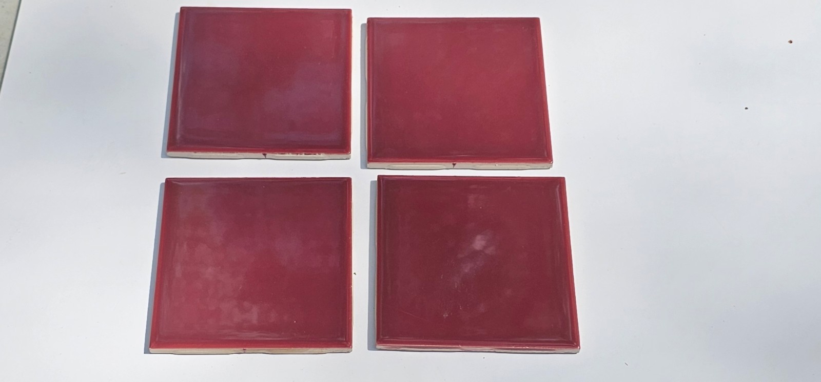 4.25 x 4.25 Wineberry Semi-Gloss Ceramic Wall Tile Made in USA