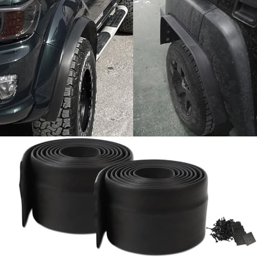 XmuxHai 5.2IN*5.74FT*4PCS Rubber Fender Extension Flexible Rubber Wheel Arch