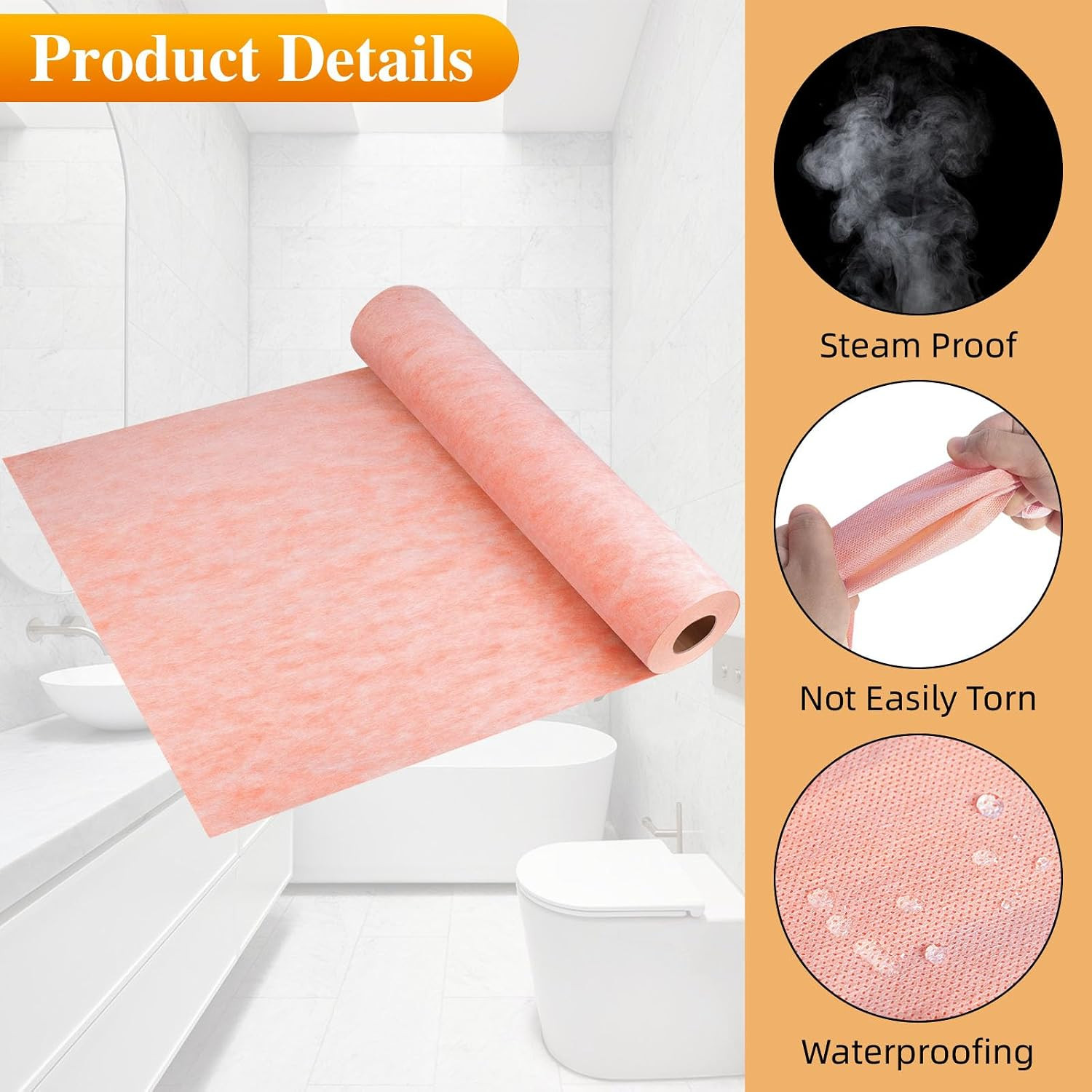 Waterproofing Membrane Band for Shower,Waterproof Membrane Tape-3.3Ftx65Ft | 23.