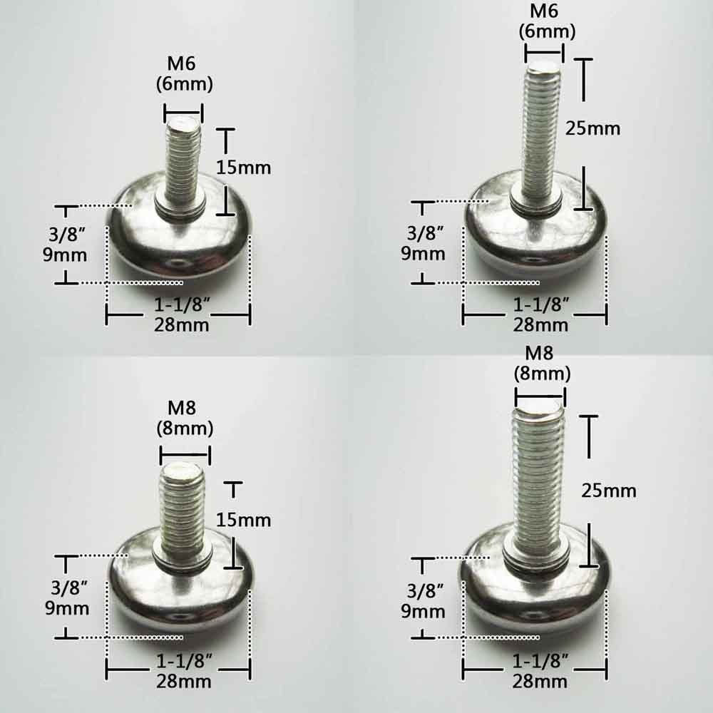 4pcs Furniture Table Chair Sofa Leg Feet Adjustable level Base Glide Pad Screw