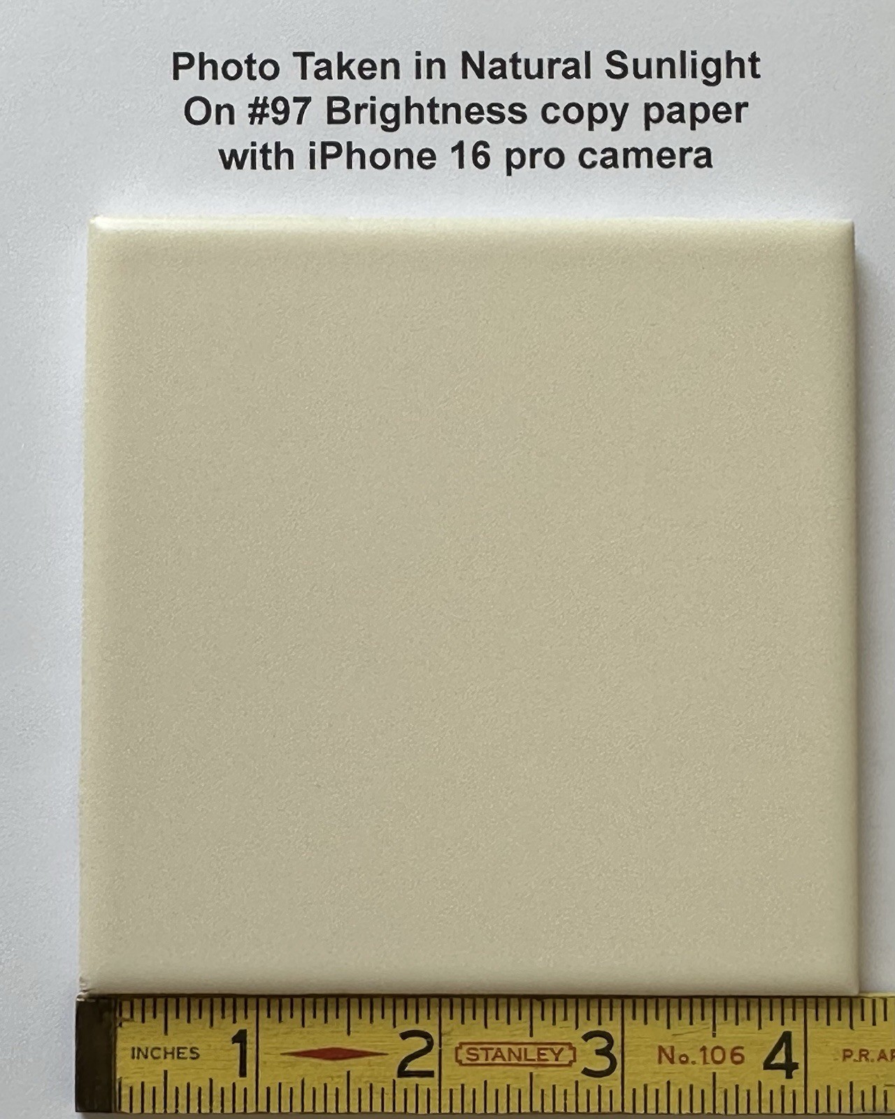1 pc. Mellow White: Matte Ceramic Tile by Daltile #D-700; 4-1/4″ Discontinued