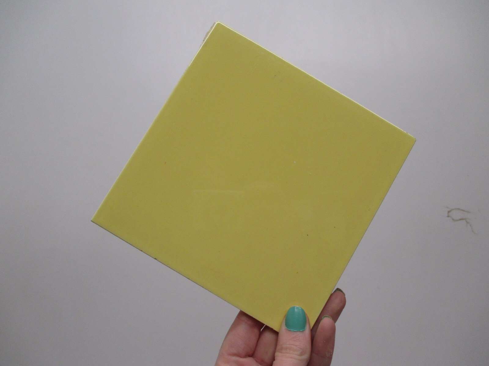 20 Vtg Used Ceramic Tile Yellow 6″ Square Tiles Villeroy&Boch Kitchen Bath