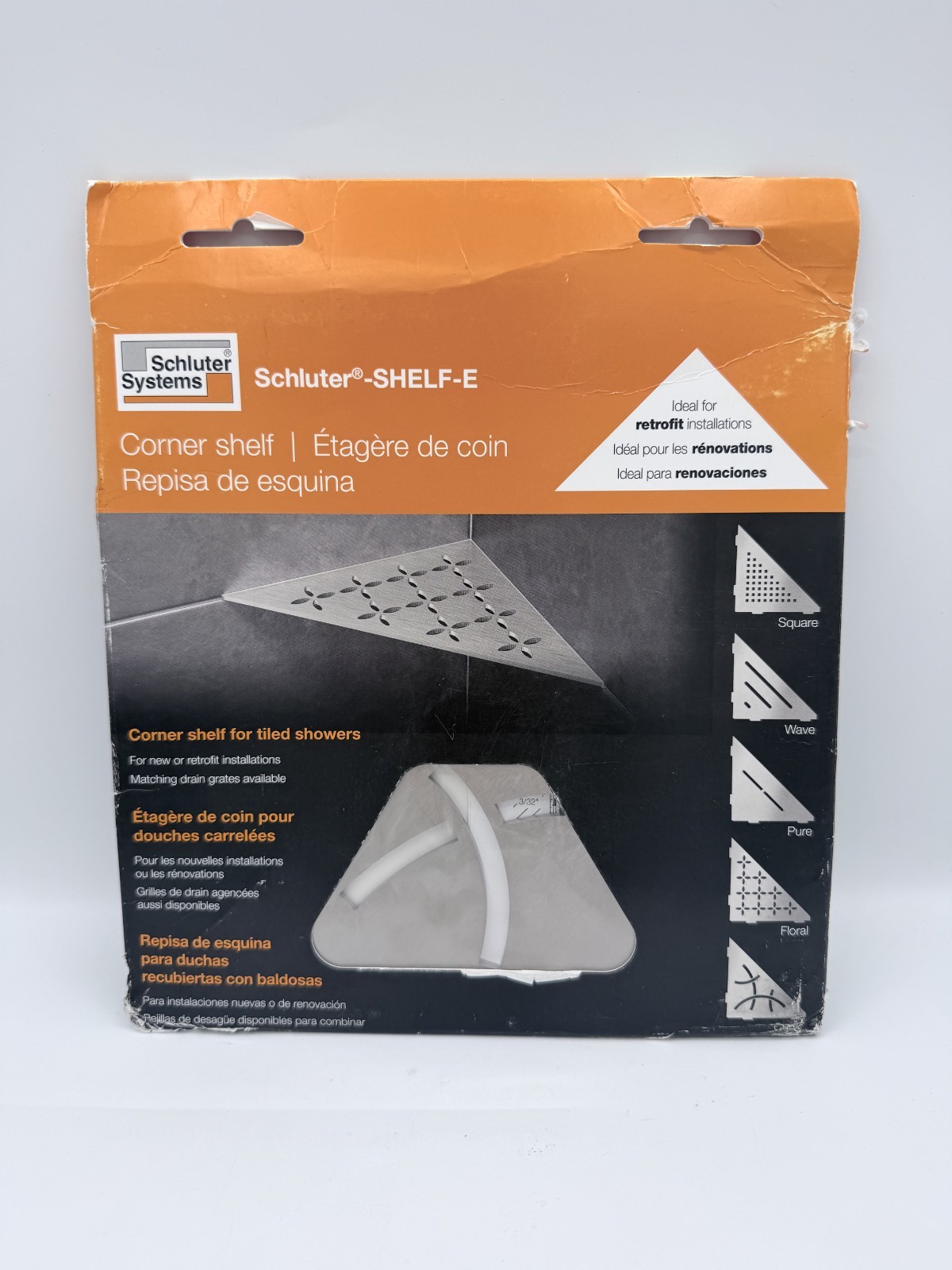 Schlüter SES1D6EB Triangular Corner Shelf-E – Curve Tile Cutter Design