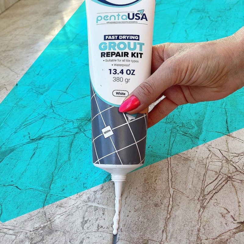 Acrylic Sanded Grout Repair Kit Water Resistant Bathroom Kitchen Tiles New