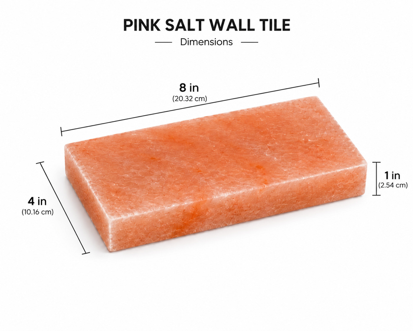 Himalayan Pink Salt Tiles 8x4x1 Pack of 6 Natural Salt Tiles for Spa Sauna Wall