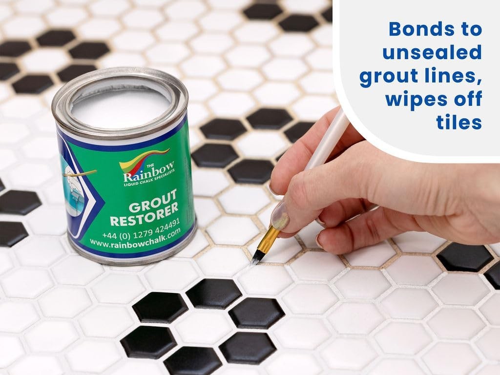 Grout Pen White Grout Paint: Waterproof Tile Paint Grout Refresh Restorer for…