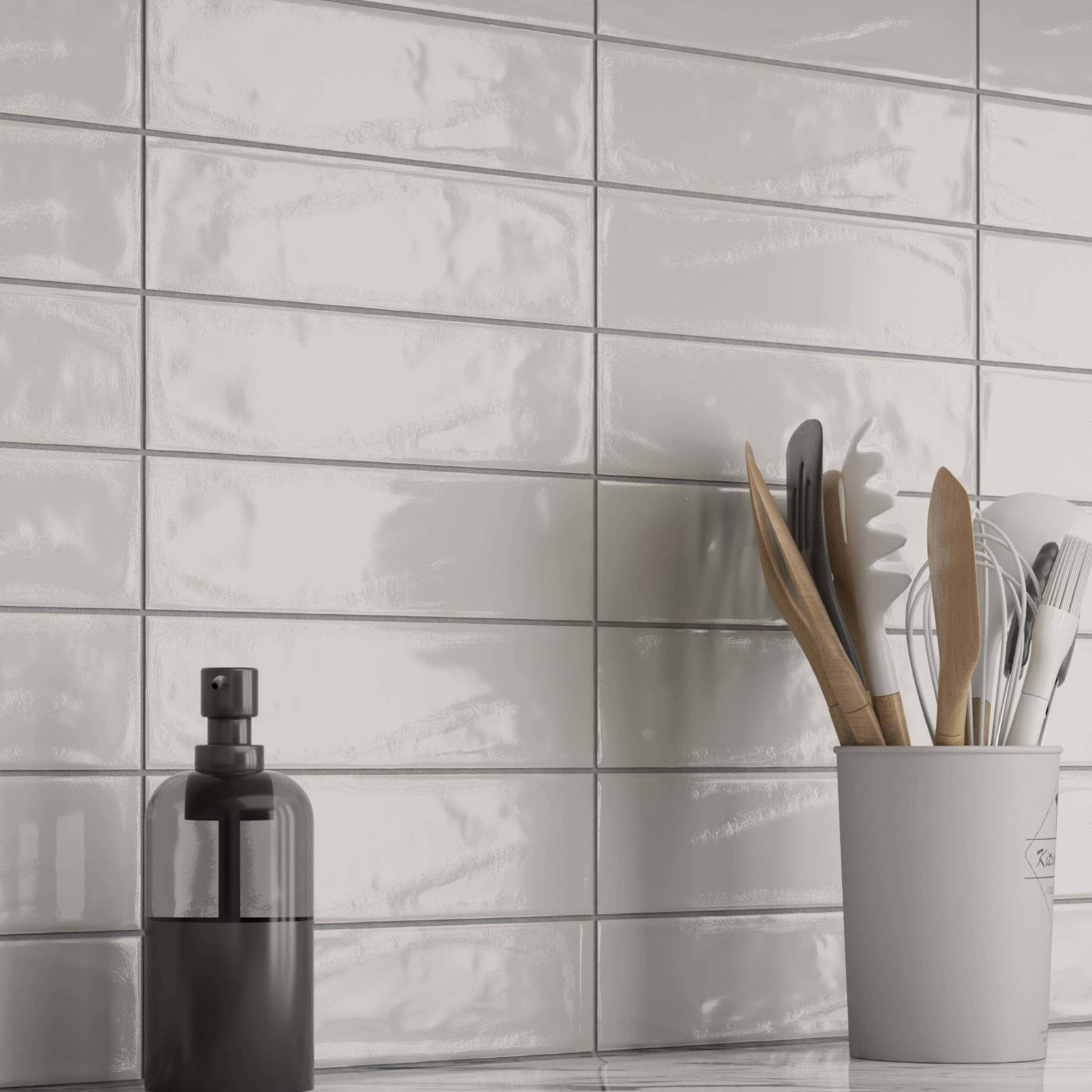 Cruz Bay Studio MKT61111 Chateau – 3″ x 12″ Brick Wall Tile – – Cream Matte