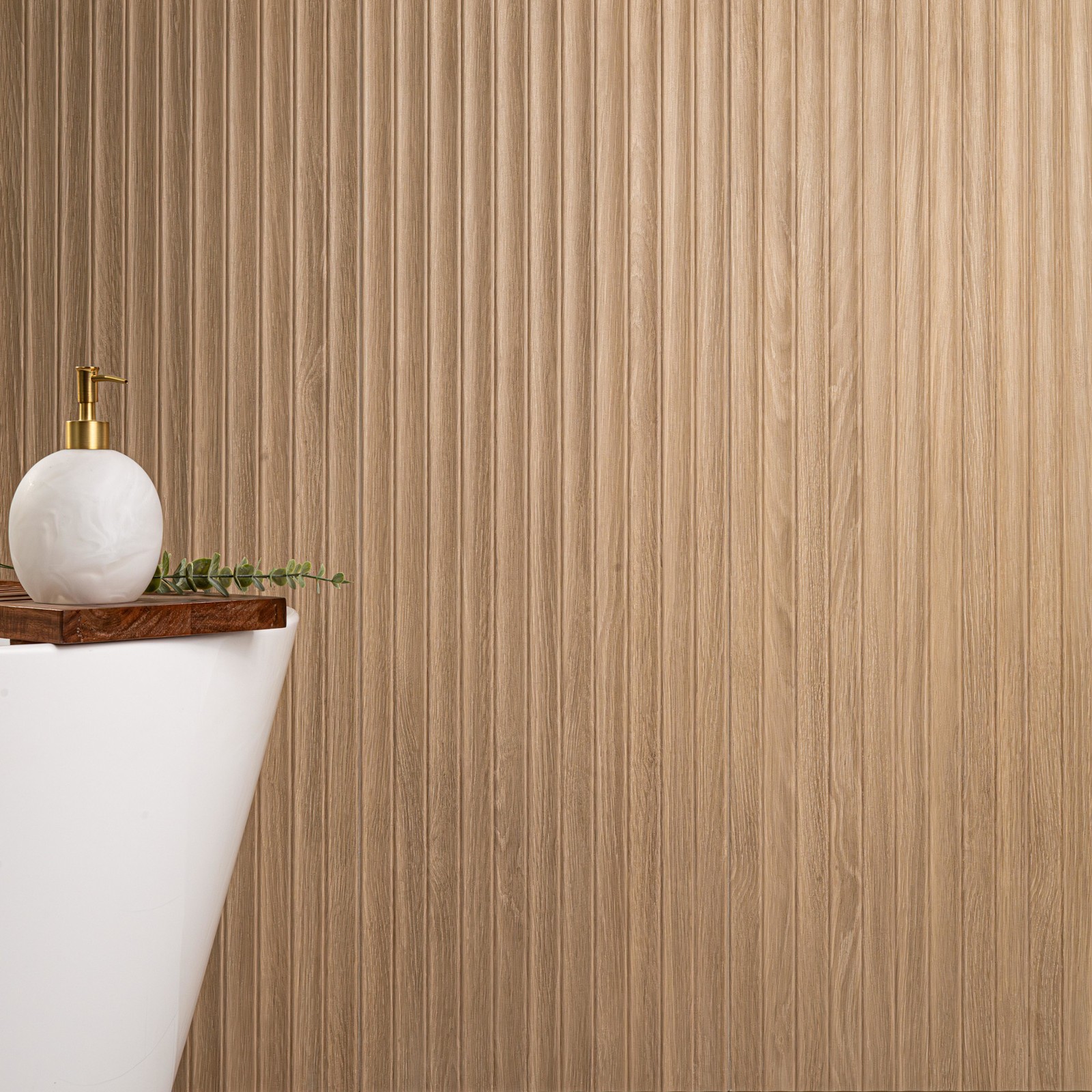 Ackland AKNPTSTR16X48M-CA Striara – 16″ x 47″ Porcelain Linear – Birch