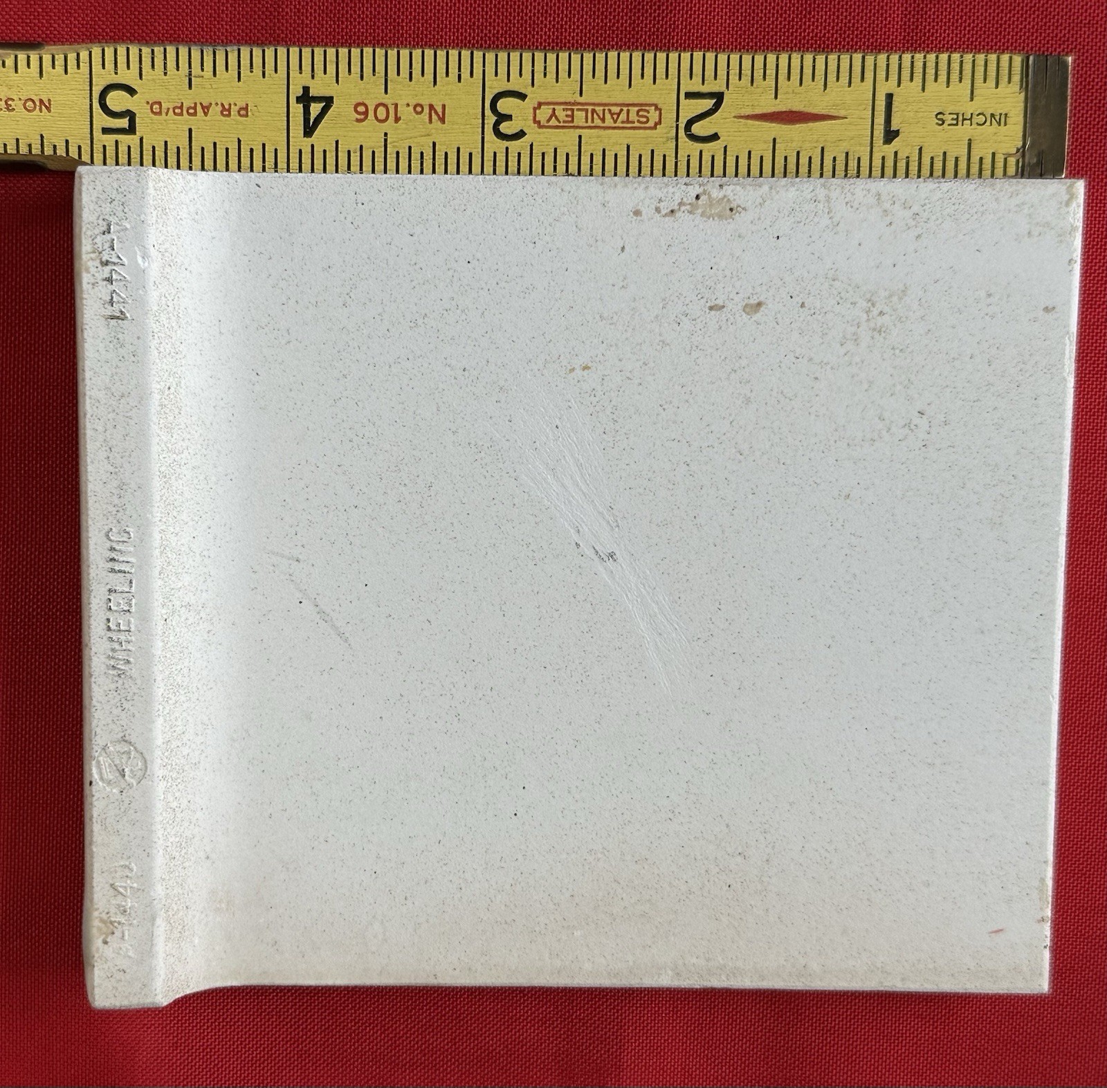 1 pc. Radius Long Bullnose: 4-1/4″ X 5″ Oatmeal Glossy Ceramic Tile, Wheeling Co