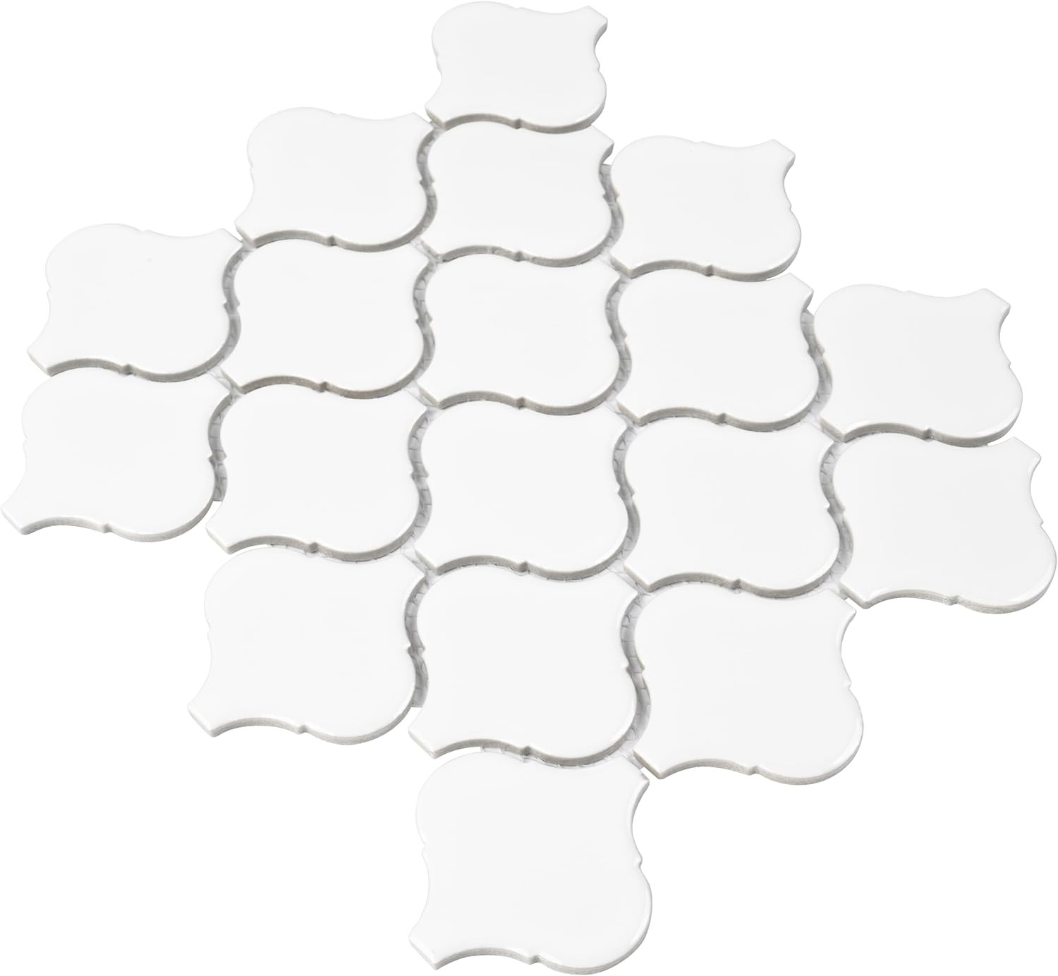 Retro Bianco Arabesque 12×12 Glazed Porcelain Mosaic Tile for Stylish Spaces