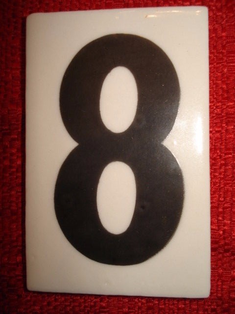 Ceramic Tile Curtis Development & MFG. CO. Address House Number 2 3/16″ x 3.5″