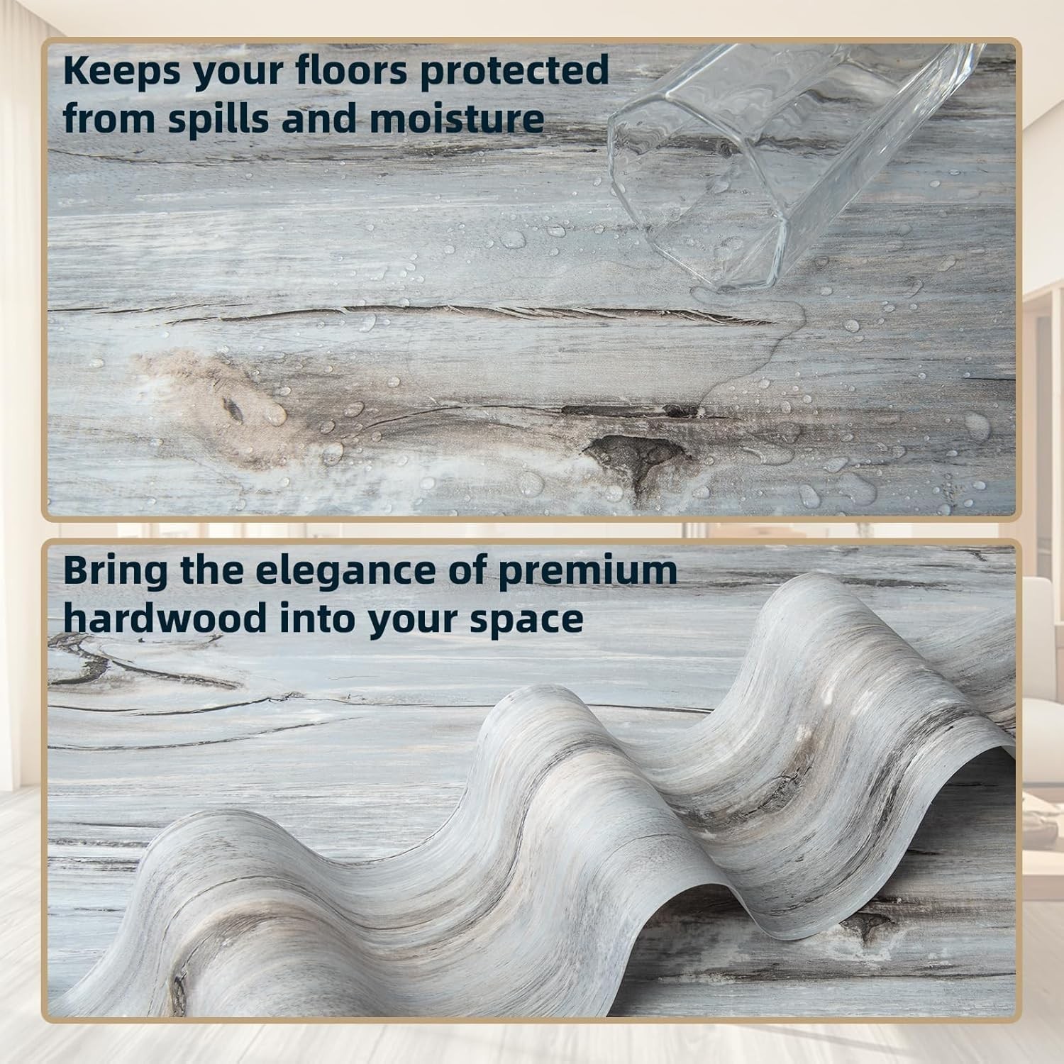 15 Sq.ft Peel and Stick Floor Tiles, 10Pcs Luxury Vinyl Plank Flooring Wood L…
